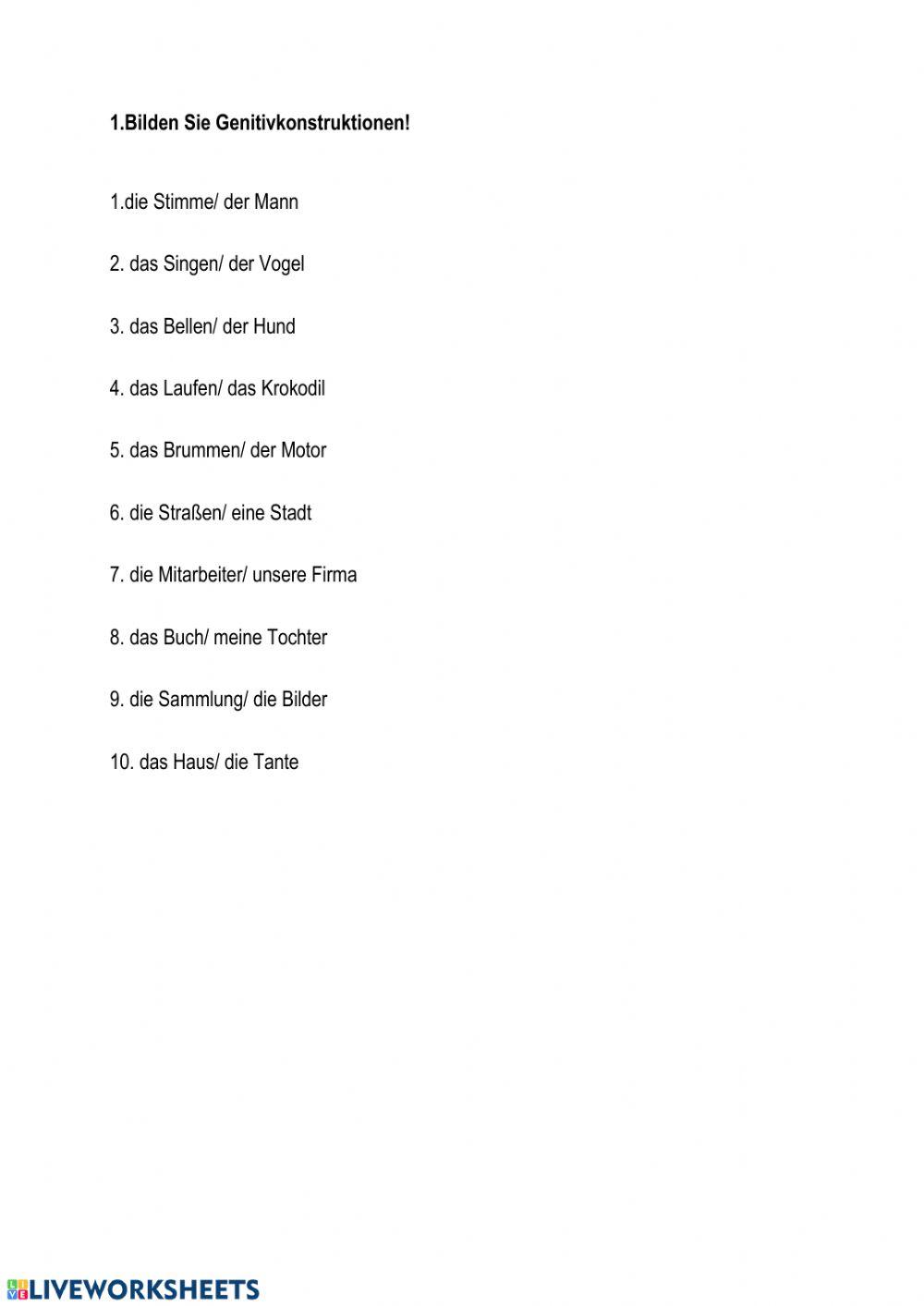 Genitivkonstruktionen