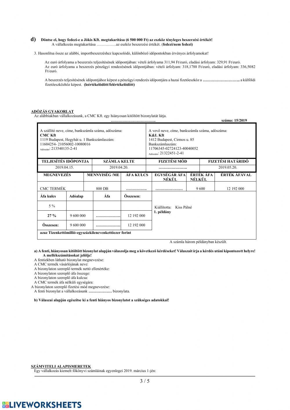 Érettségi gyakorló