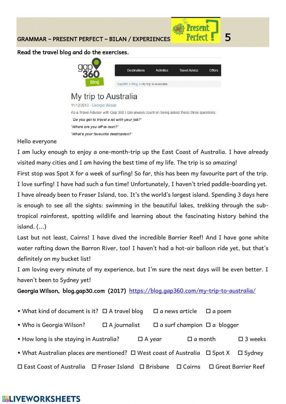 Present perfect - part 5