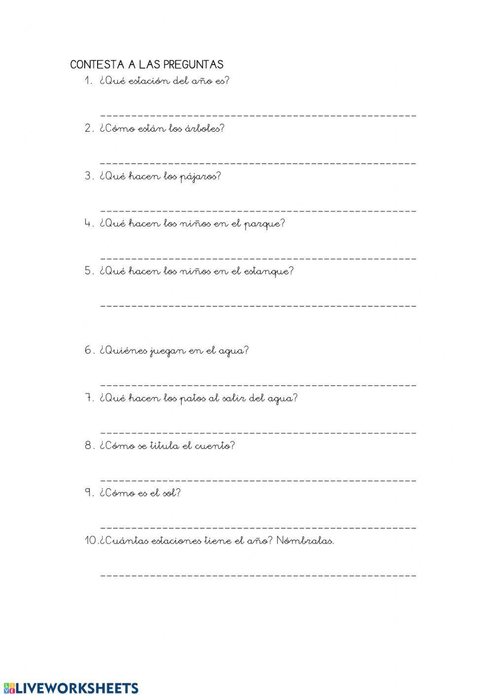 Lectura comprensiva 9 y 10