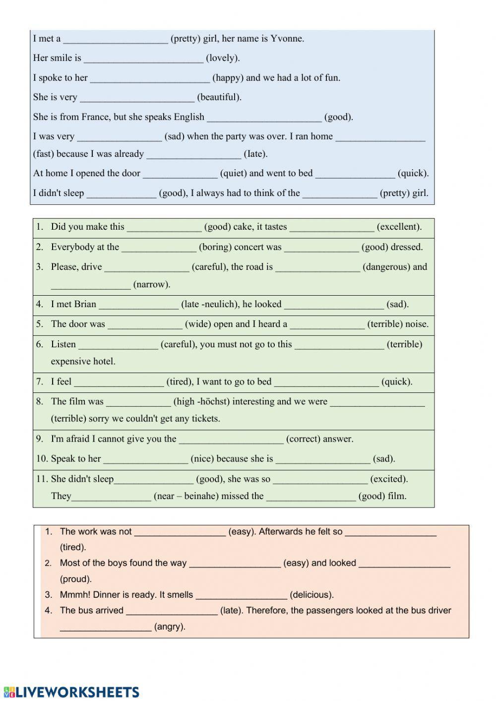 Adjective or Adverb 1