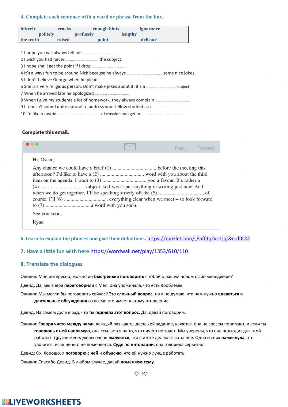 Unit 49 Ways of speaking