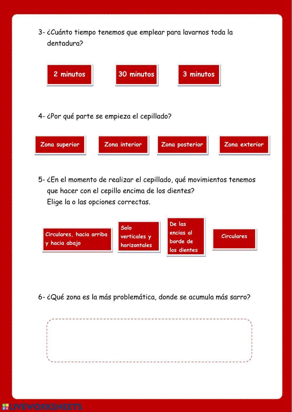 Cepillado correcto de los dientes