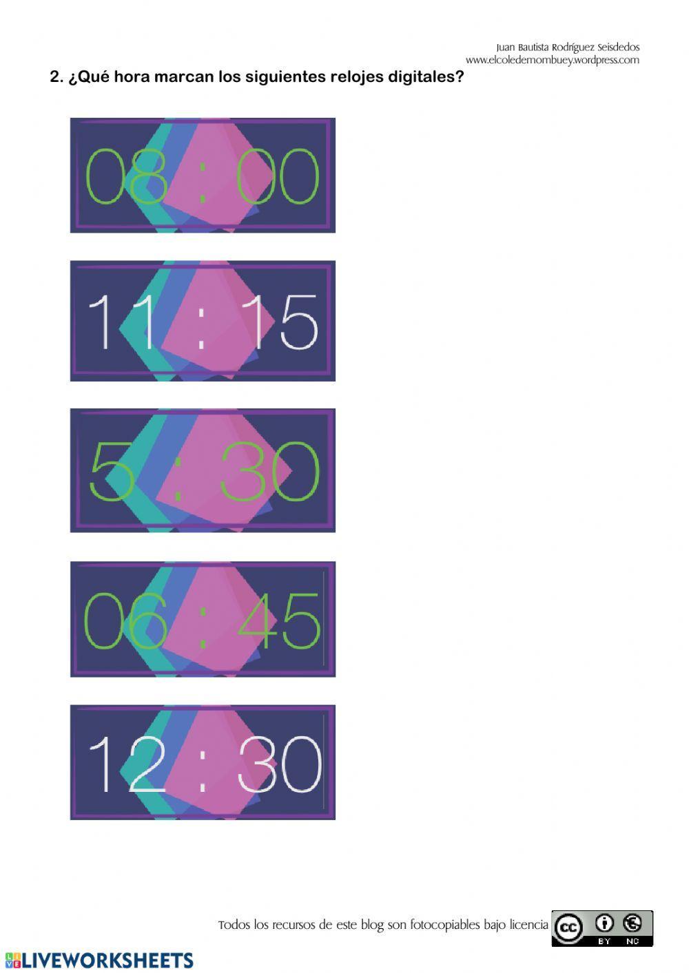 Control matemáticas U.9 2º Primaria