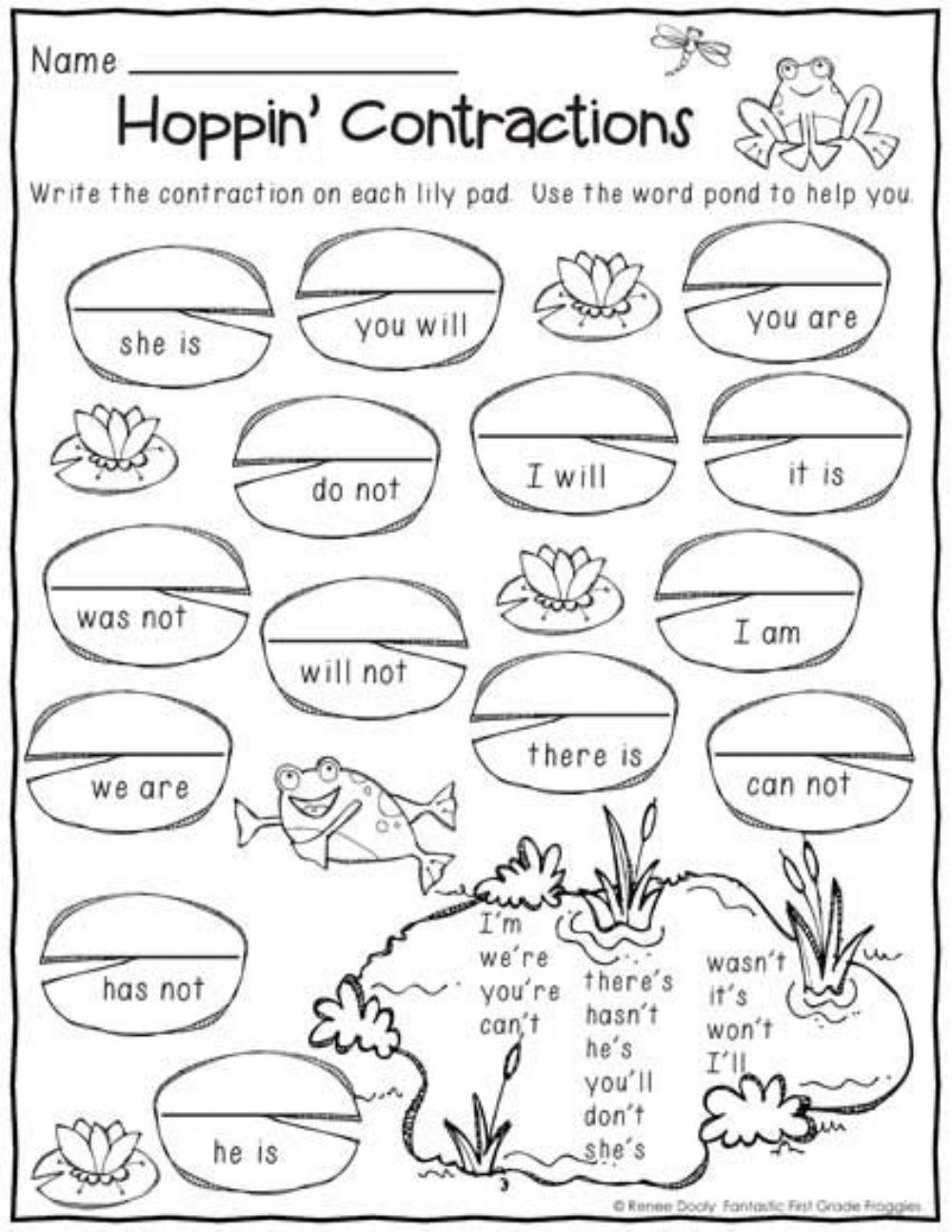 Contractions grade 1 online exercise for | Live Worksheets
