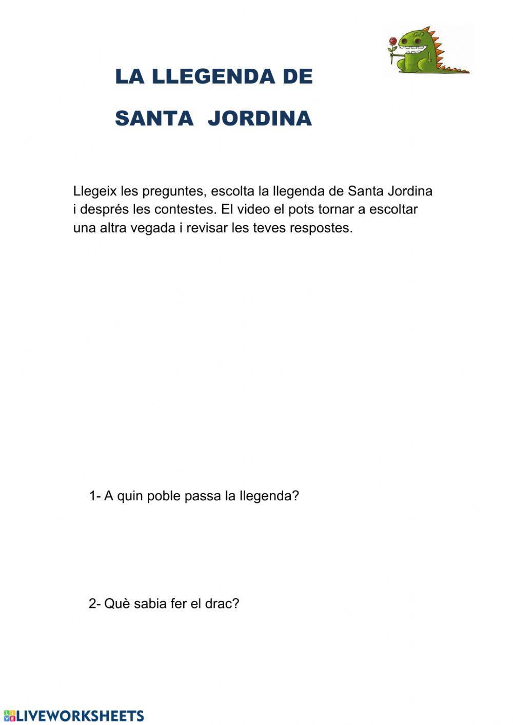 Llegenda Santa Jordina sobirans