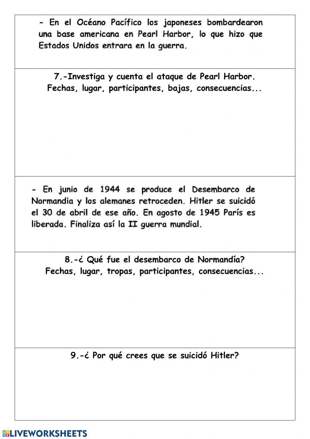 Adaptación II Guerra mundial