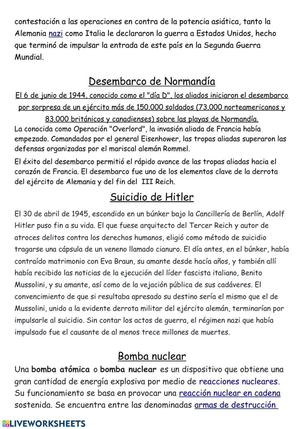 Adaptación II Guerra mundial