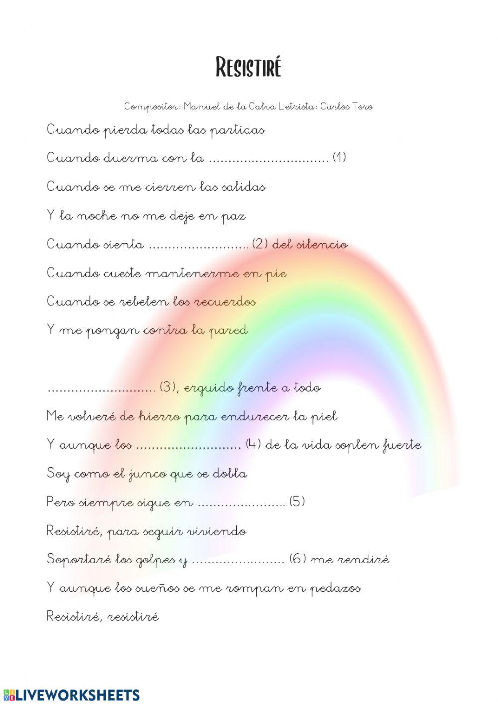 Resistiré rellenar huecos