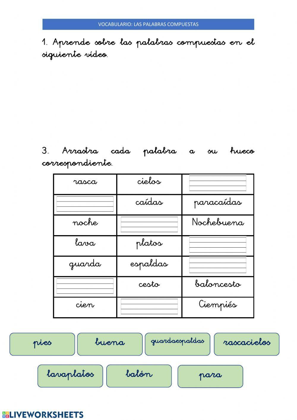 21 Abril: Palabras compuestas