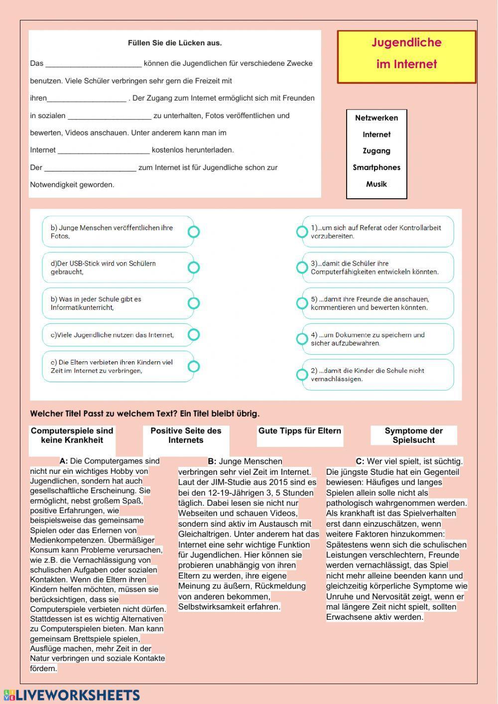 Jugendliche im Internet