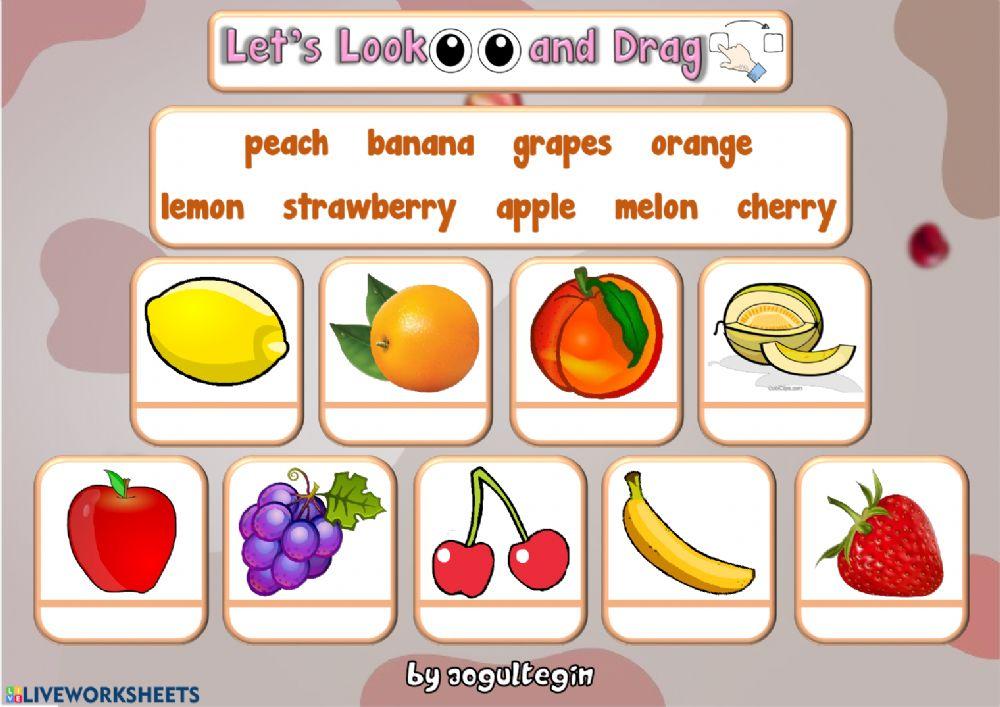 2.9. Fruits - Let's Look and Drag