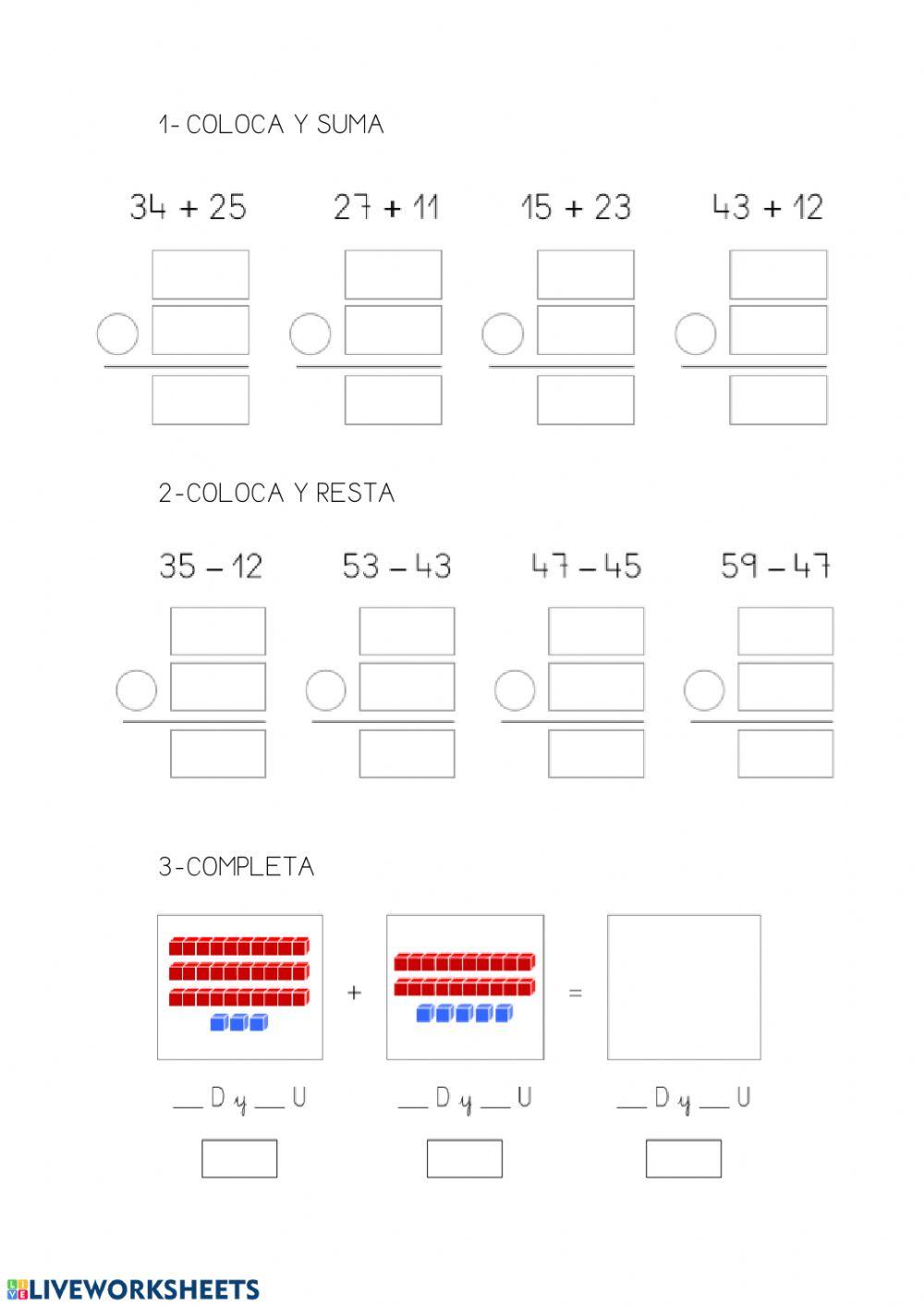 Sumas y restas