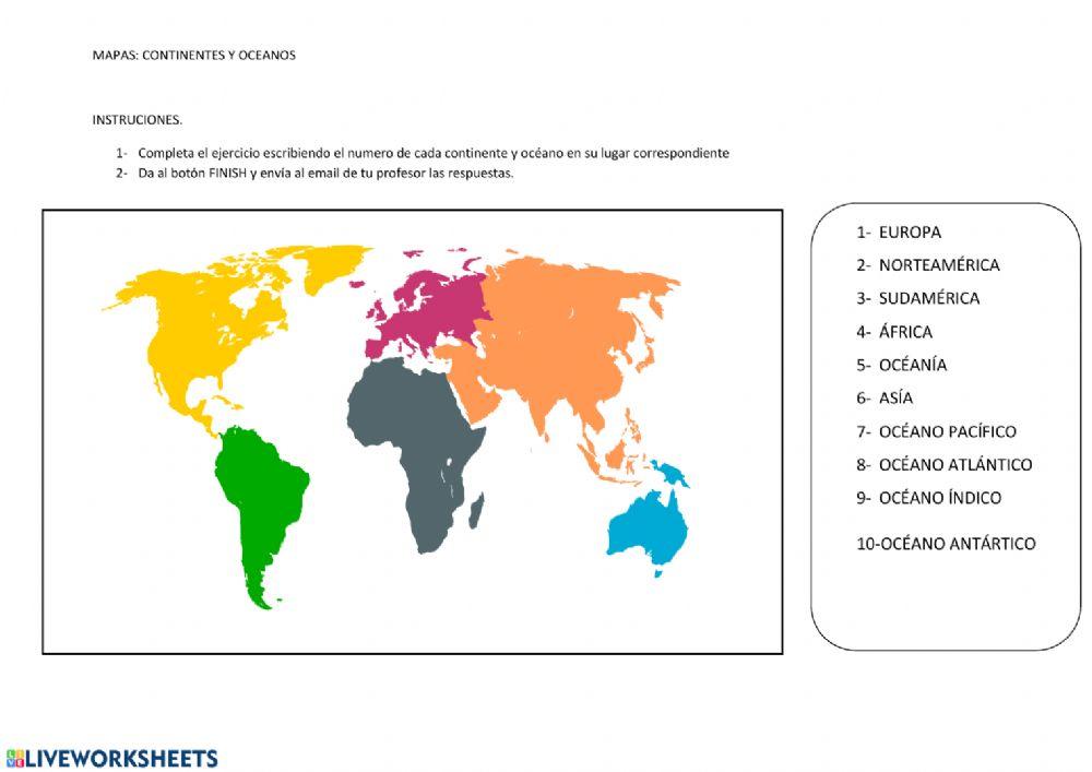 Continentes y océanos