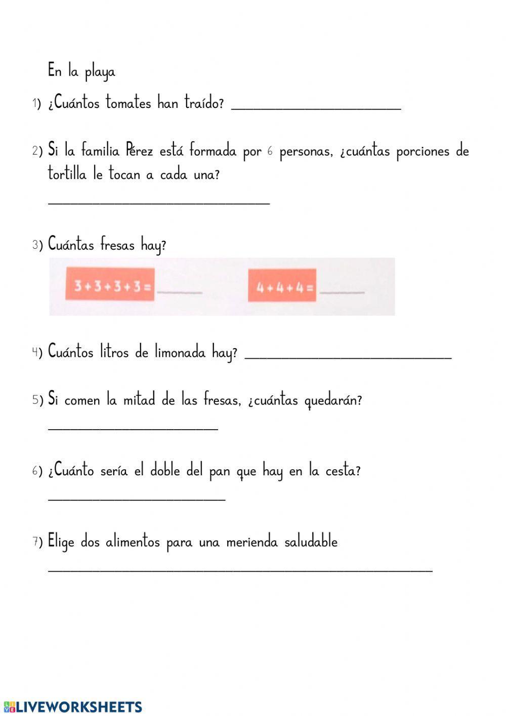 Merendamos en la playa