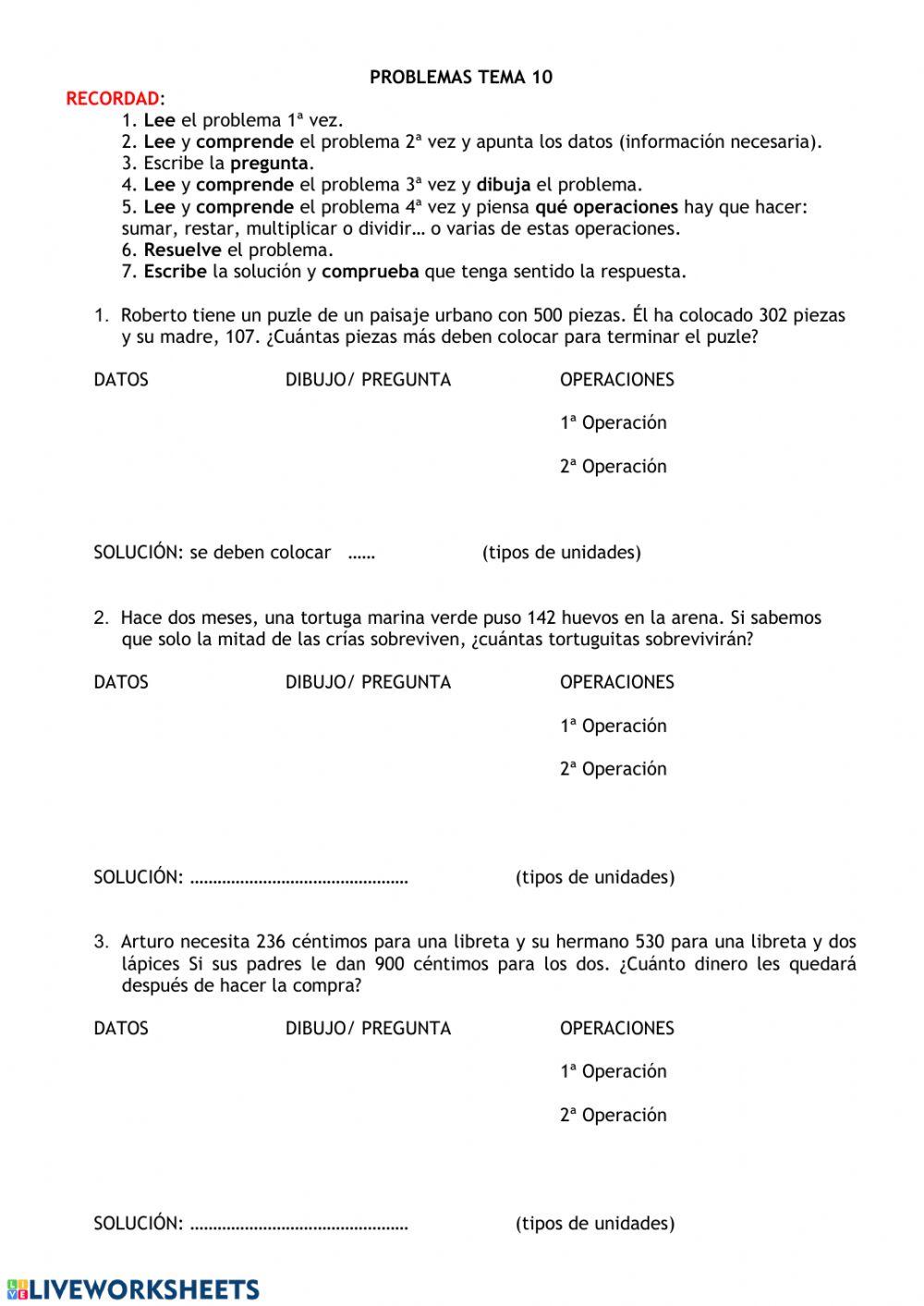 Problemas de Matemáticas