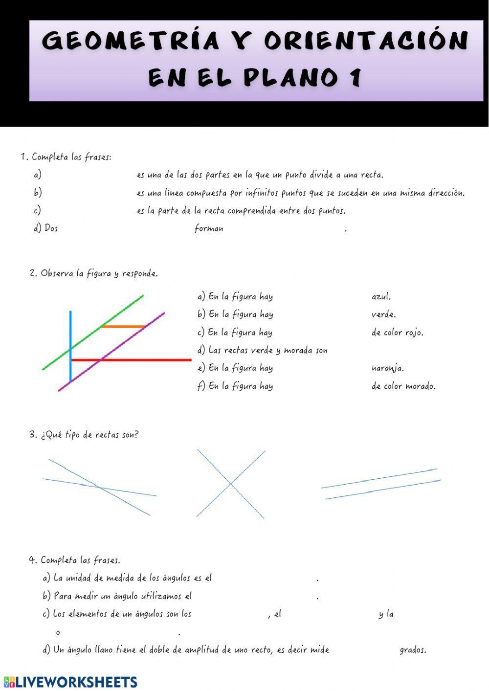 Geometría y orientación en el plano 1