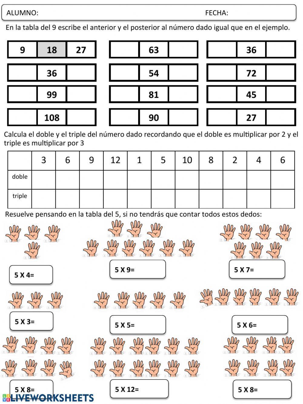 Repaso Multiplicaciones