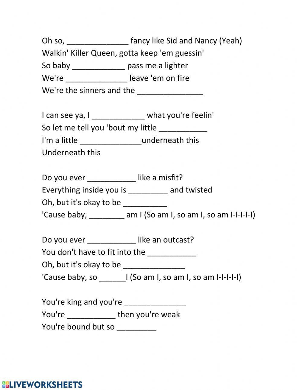 B1-f- class 2.3 Song So am I