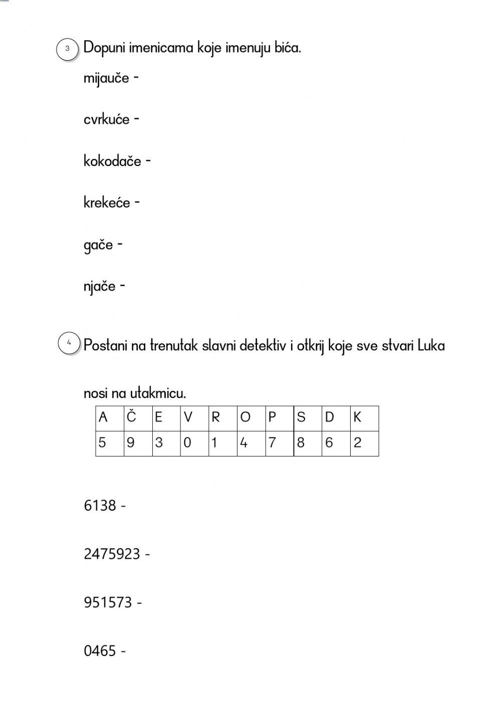 Imenice- ponavljanje