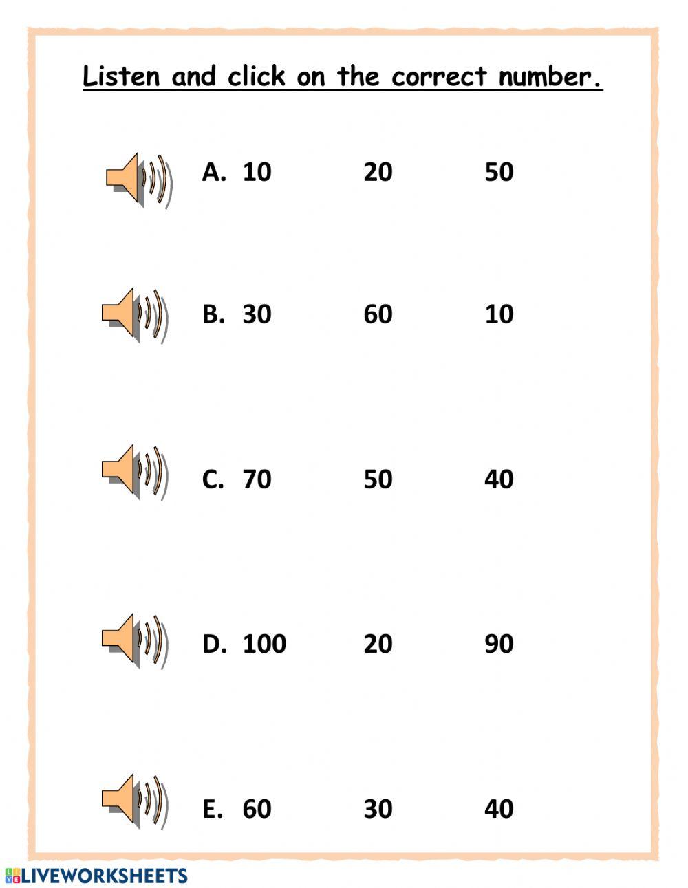 Los Números 10 - 100 - by Yvonne Daniel-Baron