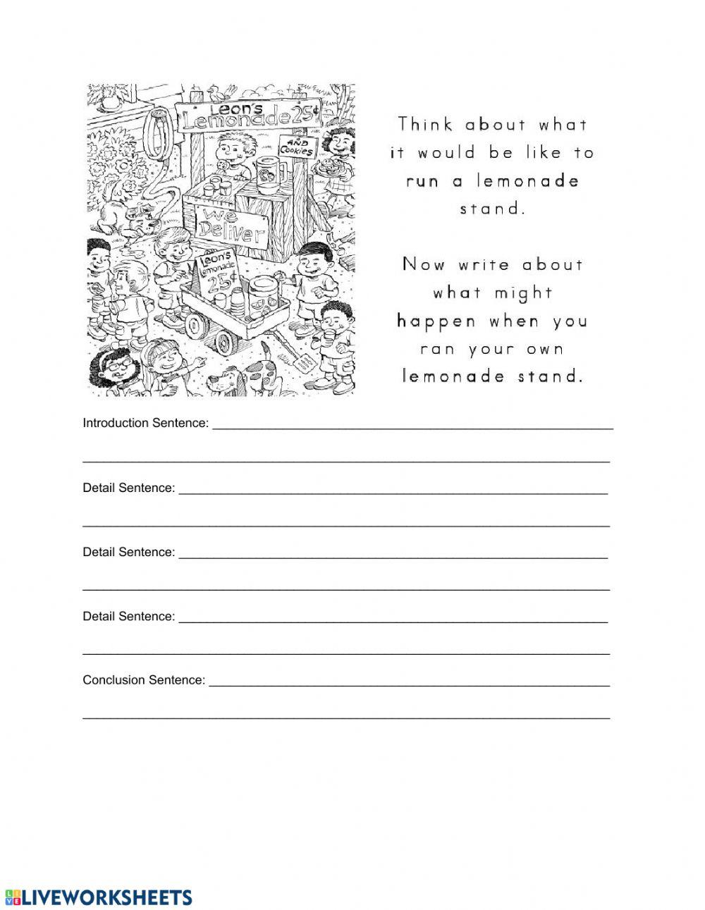 Written Expression 3 worksheet Live Worksheets