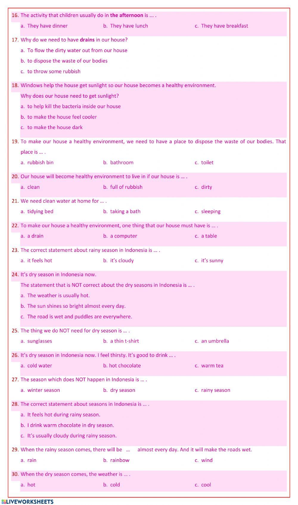 Civics - Holiday Homework