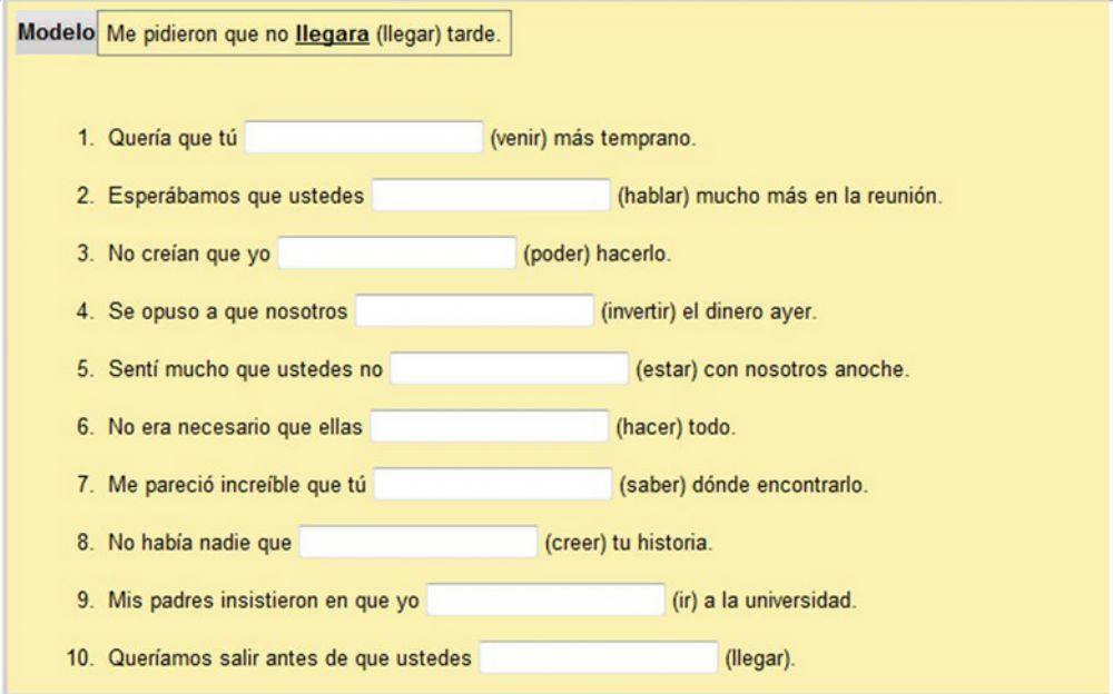 Presente imperfecto subjuntivo