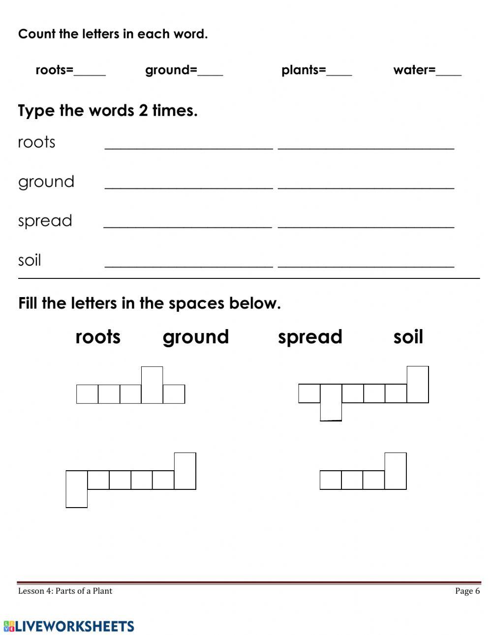 Parts of a Plant - P1