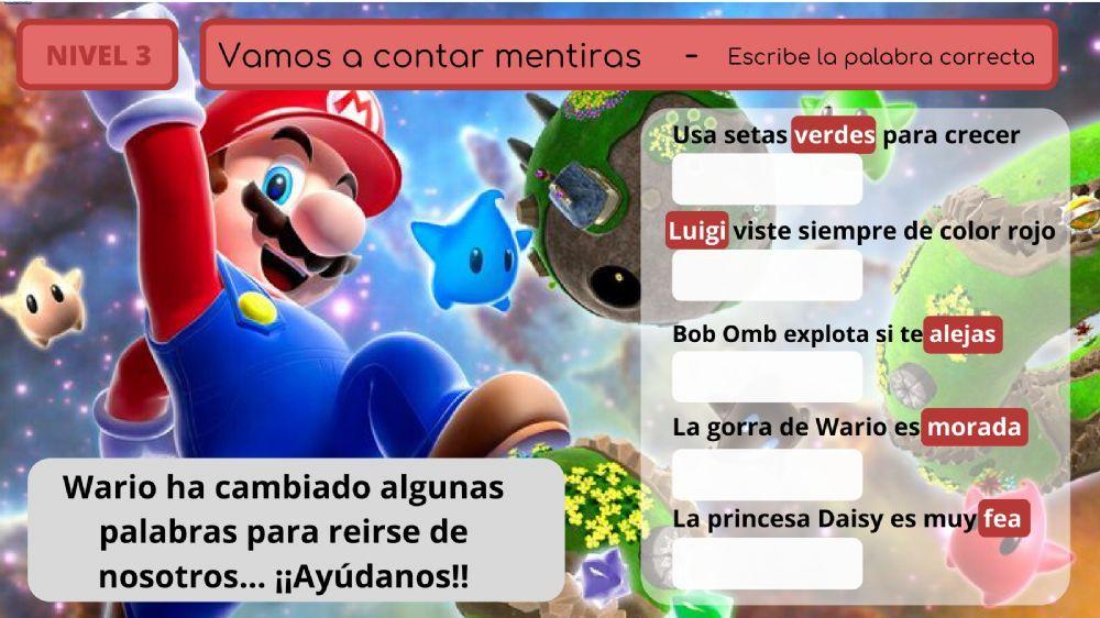 Jugamos con Mario - Comprensión lectora inicial