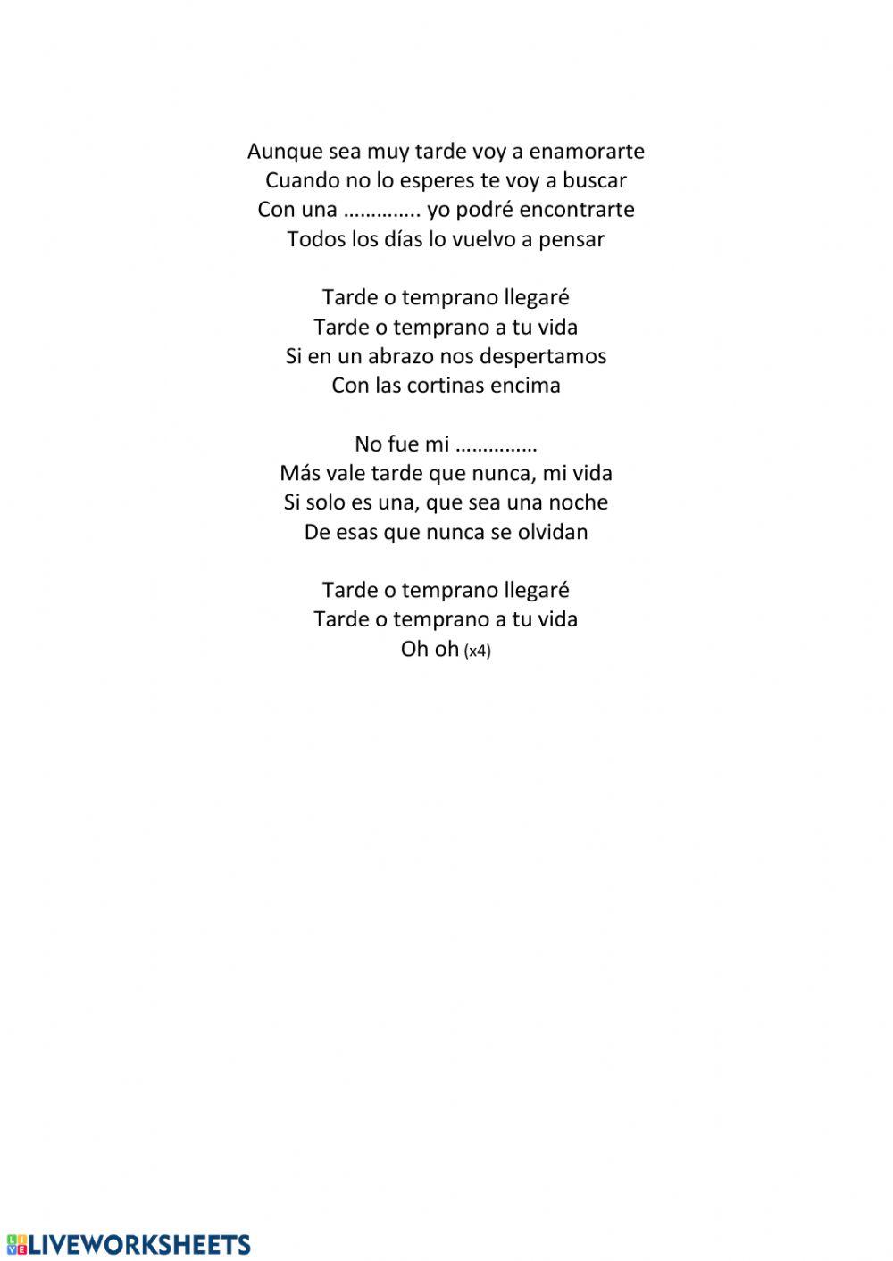 Canción: Tarde o temprano -Ana Guerra-