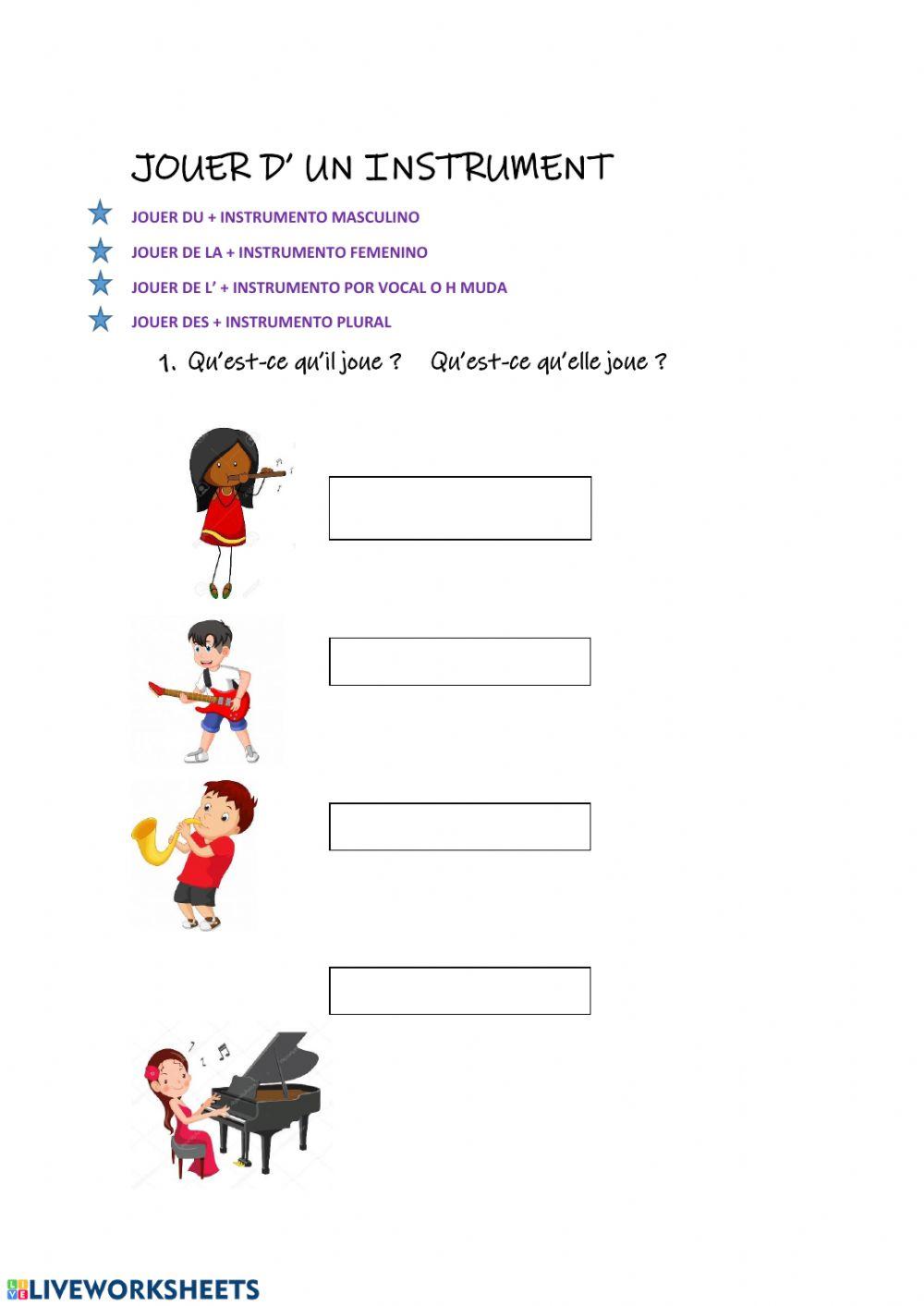 Jouer d' un instrument