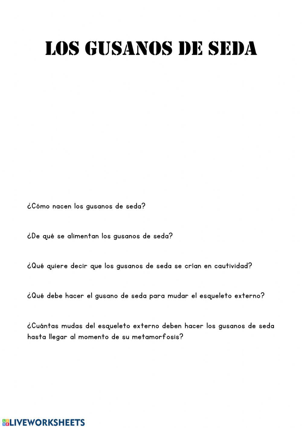 Los gusanos de seda