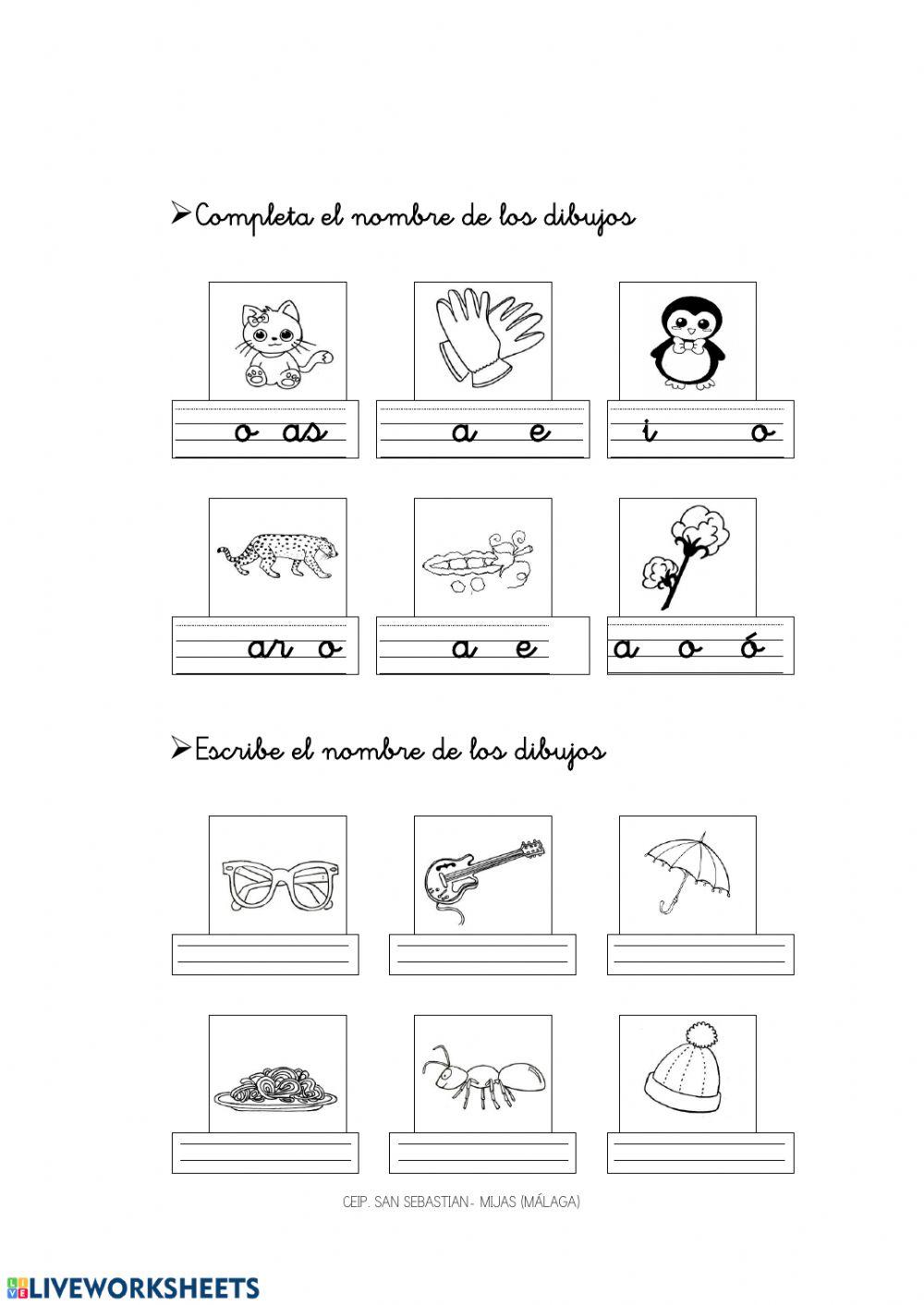 Completar palabras con g-gu-gü