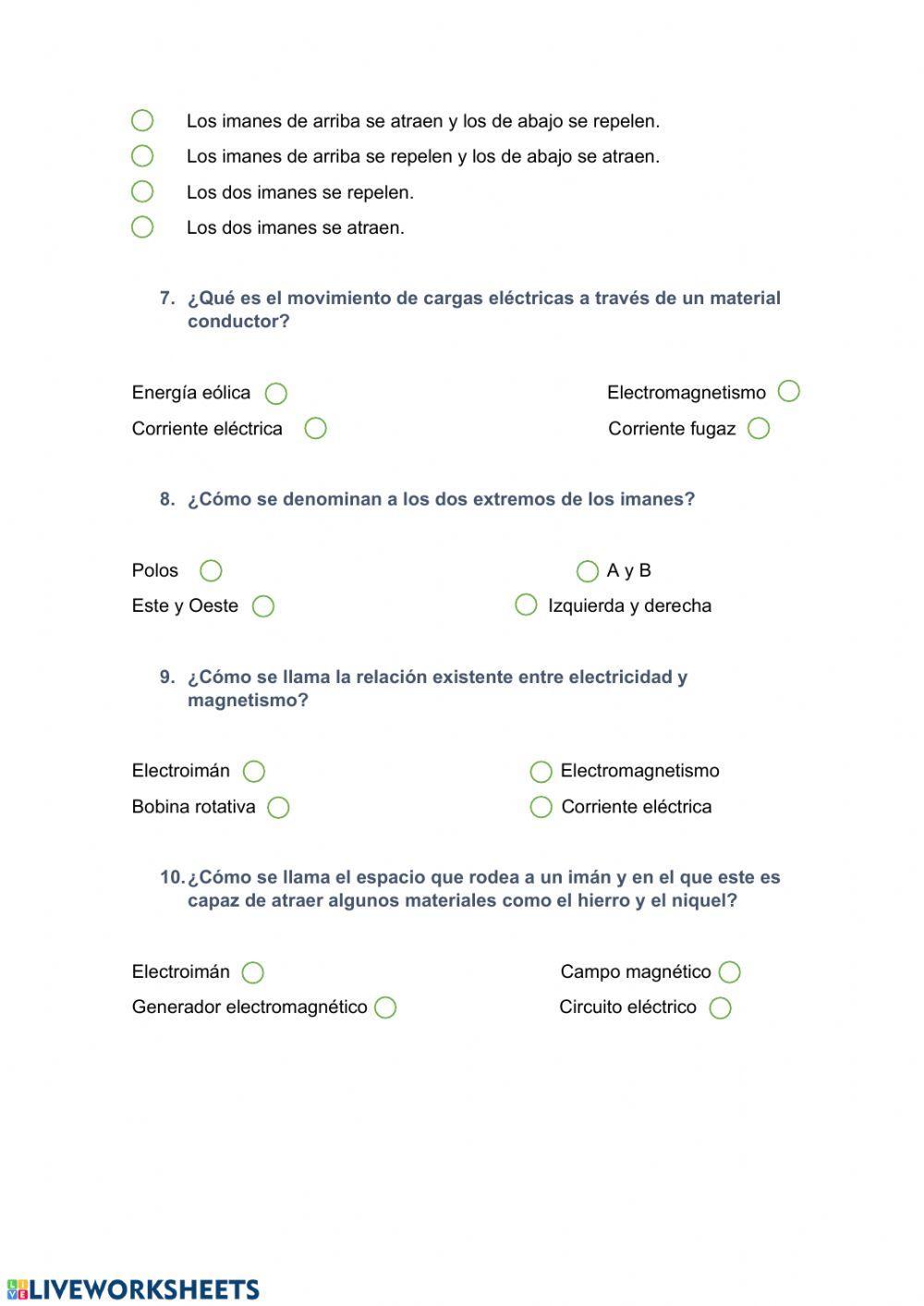 Tema 6. Electricidad y magnetismo