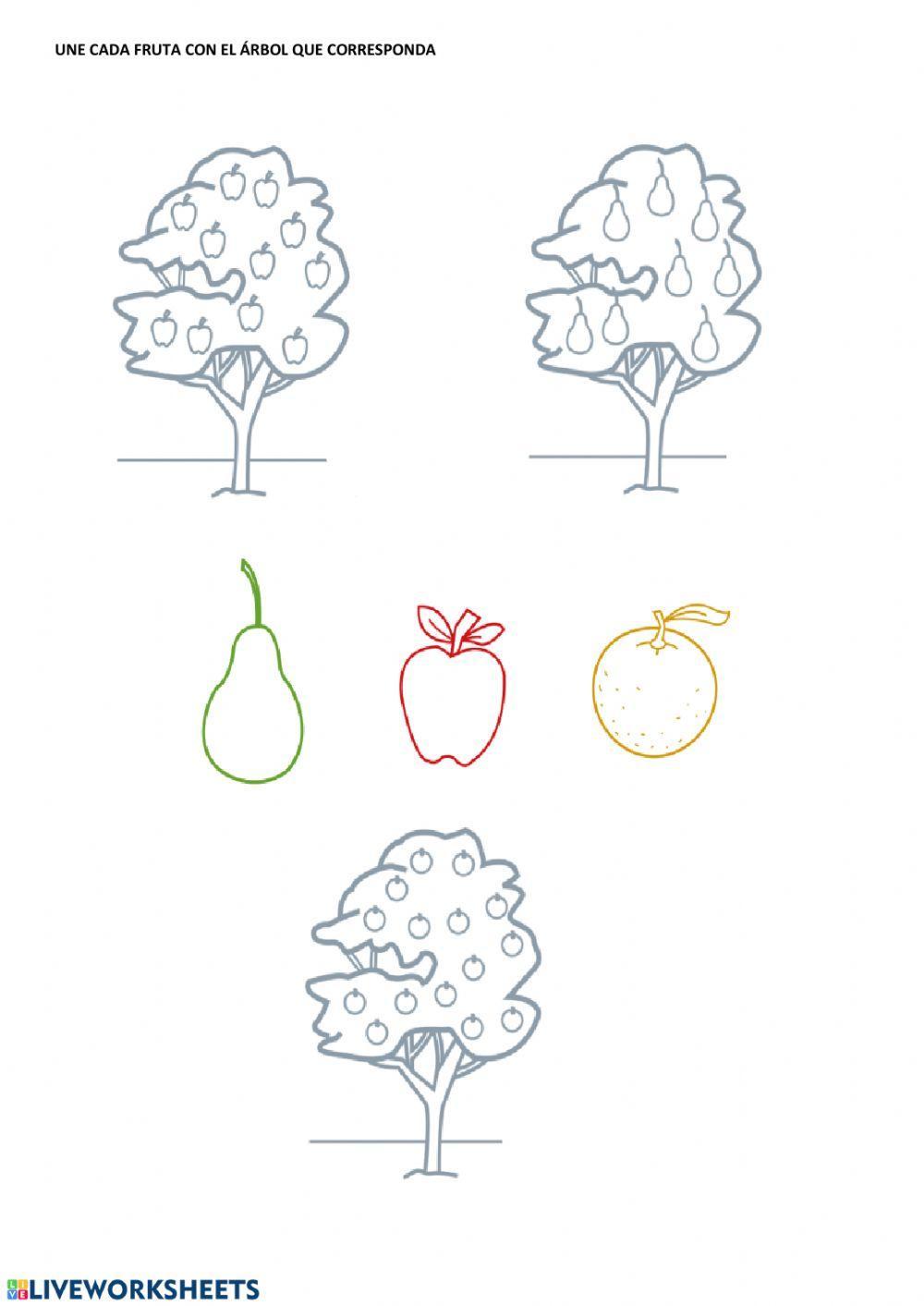 Árboles y frutas