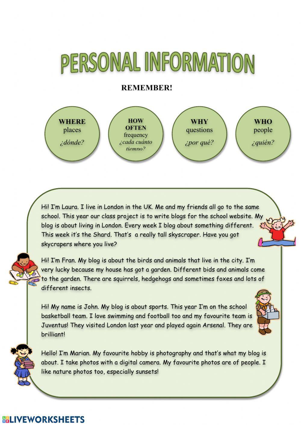 Personal information