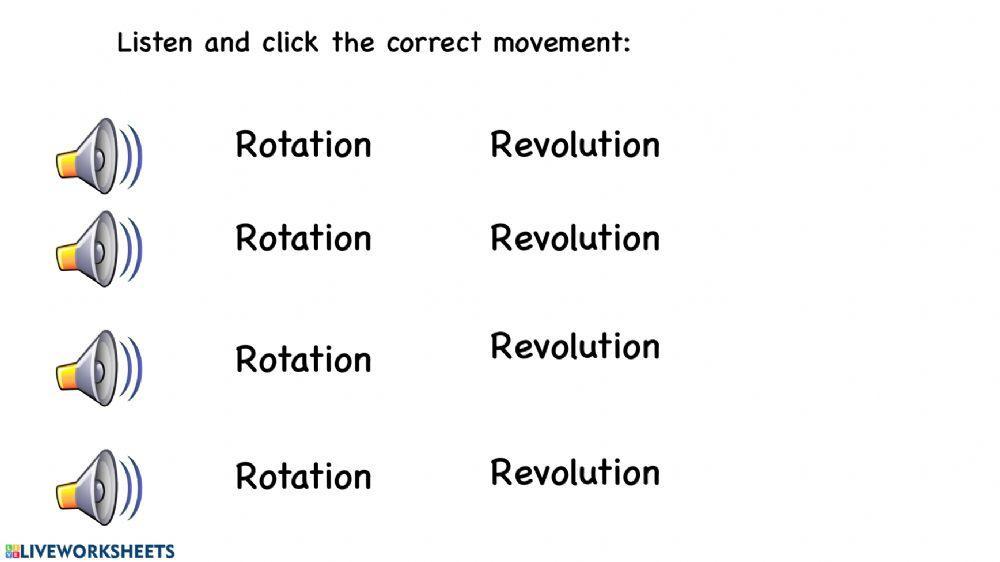 Rotation and revolution