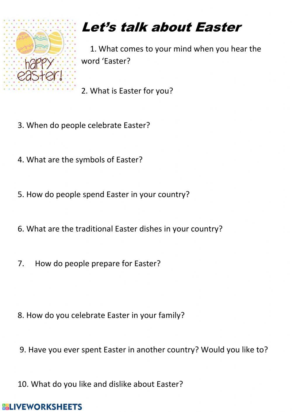 Let's talk about Easter