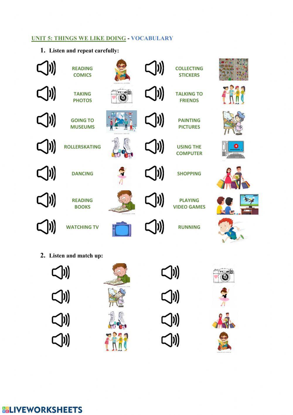 Things we like doing