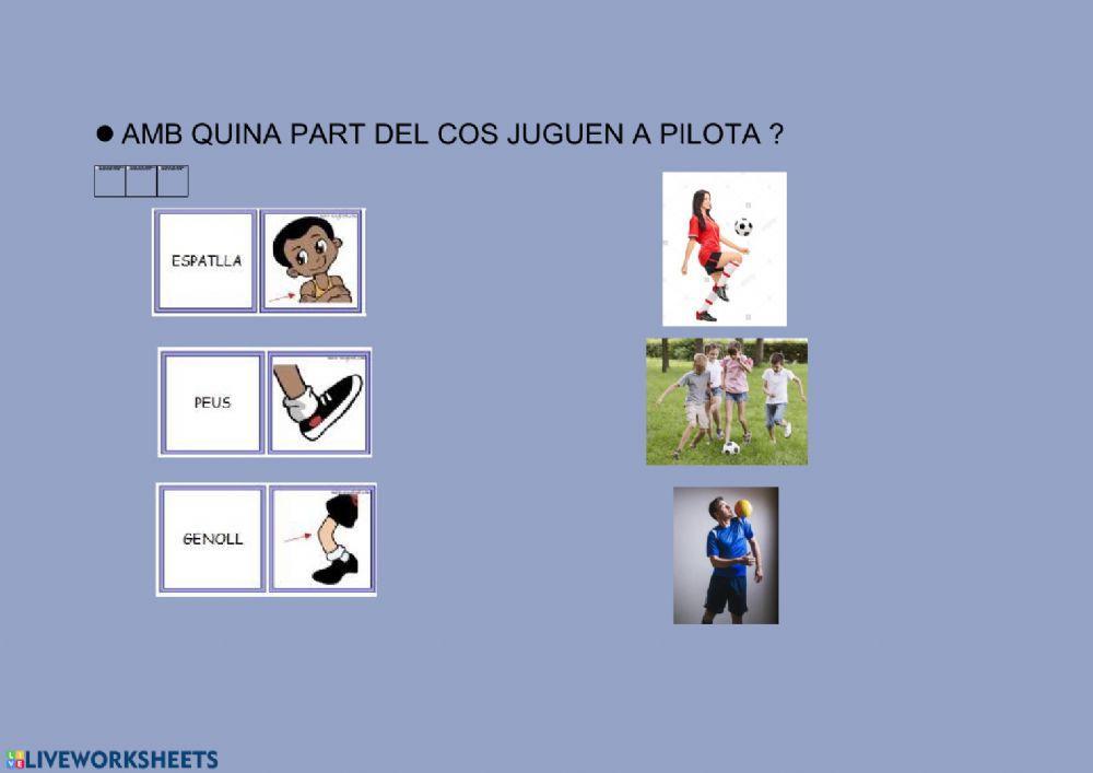 Unir parts del cos amb el dibuix Unir parts del cos amb el dibuix