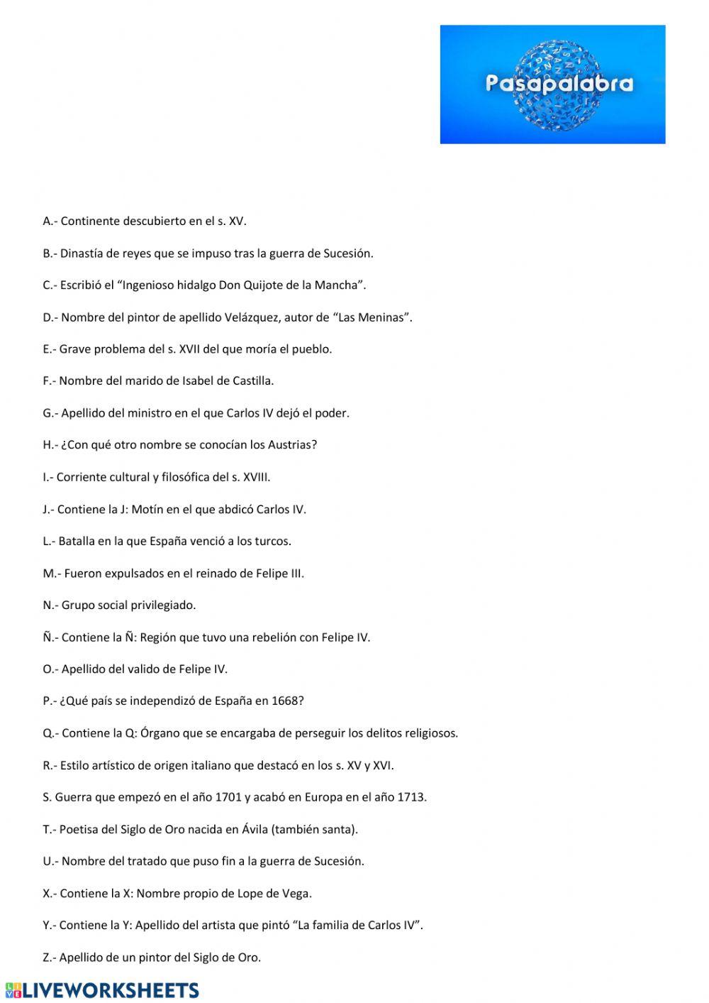 Pasapalabra - sociales