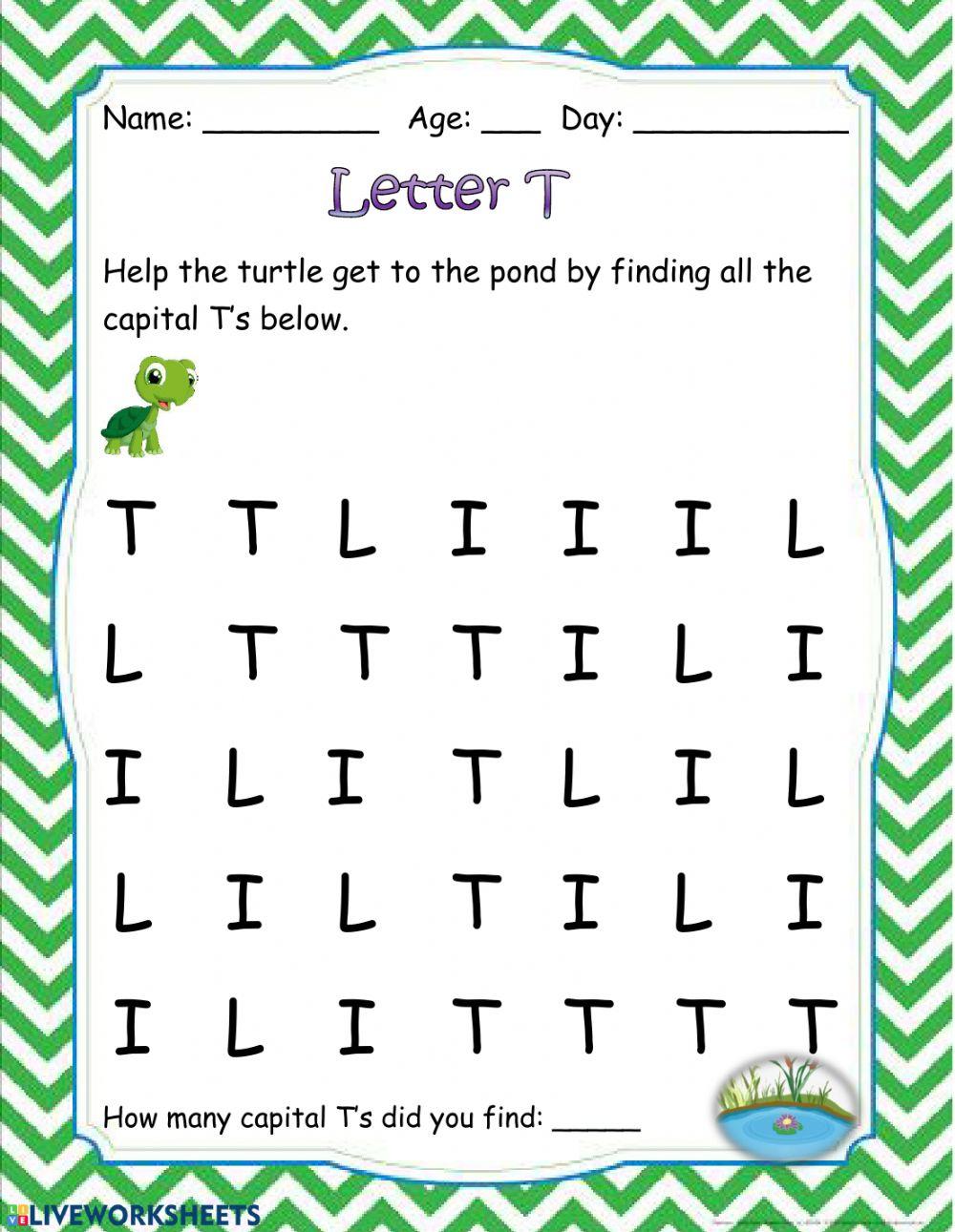 Capital T letter Search