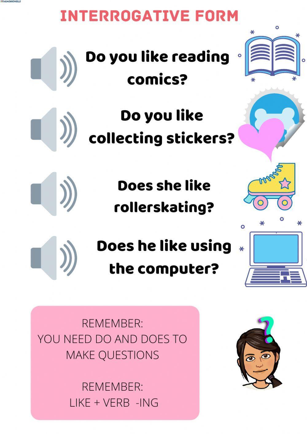 Things we like doing grammar