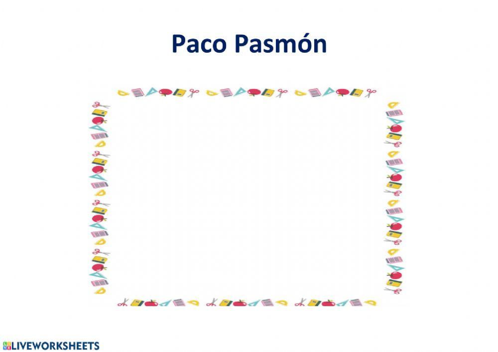 Cuento -Paco Pasmón-