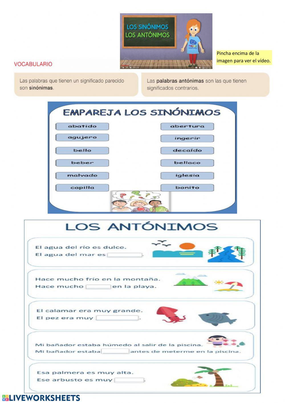 Sinónimos y Antónimos