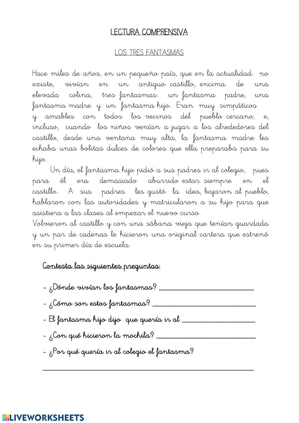 Lectura comprensiva y onomatopeyas