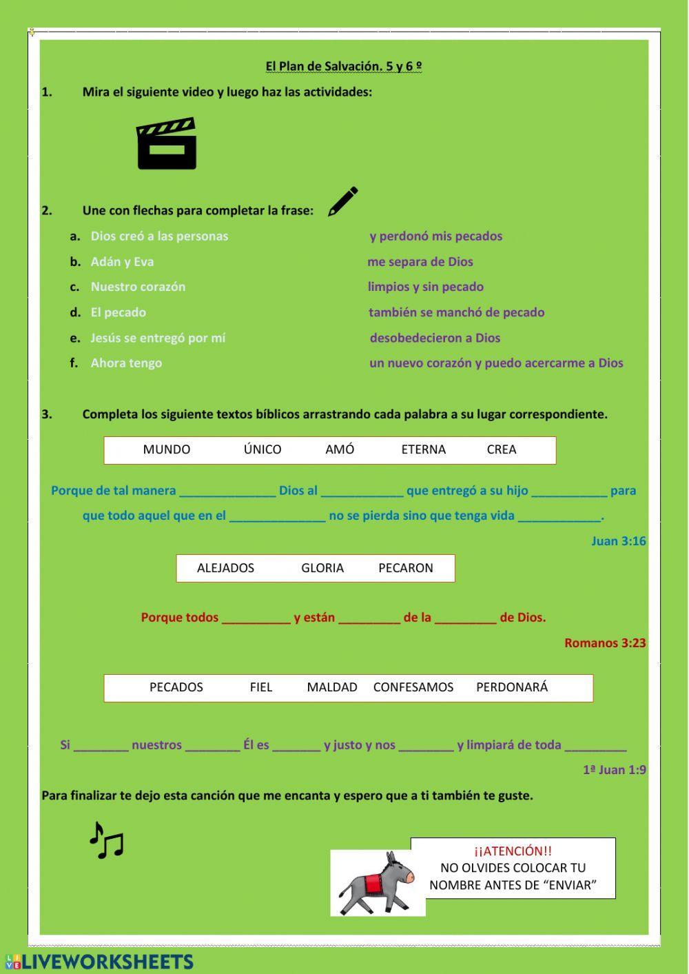 Plan de salvación 5º y 6º primaria