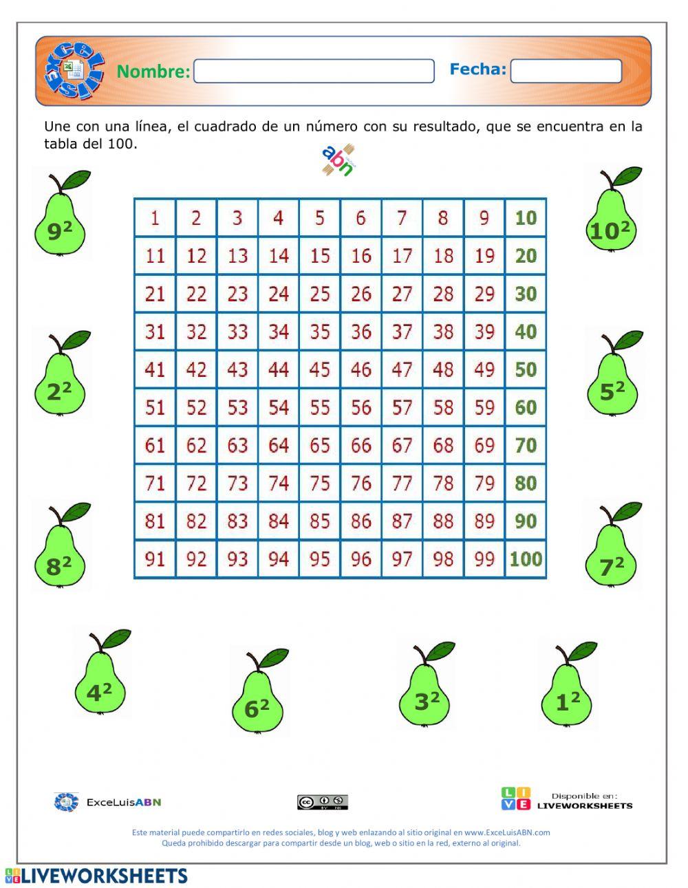 La tabla del 100 ABN cuadrados 01