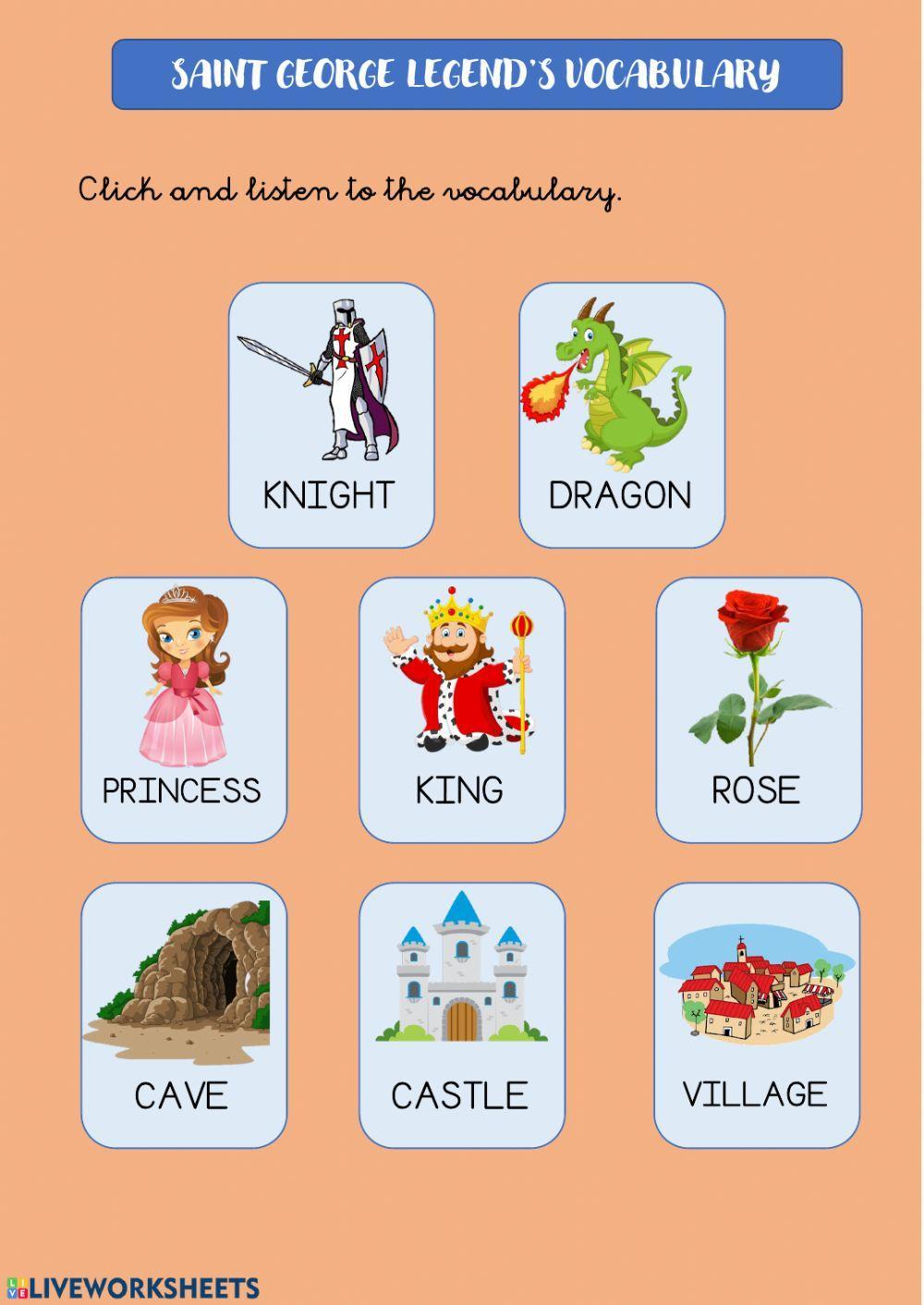 Saint George legend vocabulary